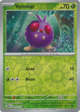 Venonat 048/165 - Common - Reverse Holo