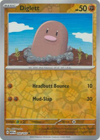 Diglett 050/165 - Common - Reverse Holo-Kantocards