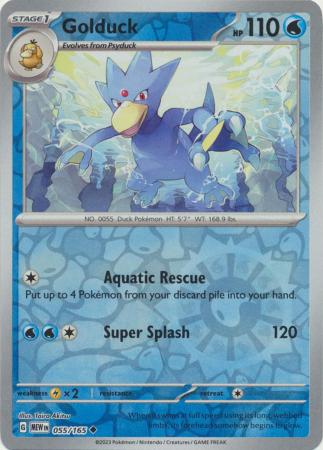 Golduck 055/165 - Uncommon - Reverse Holo