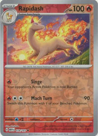 Rapidash 078/165 - Uncommon - Reverse Holo-Kantocards