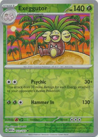 Exeggutor 103/165 - Uncommon - Reverse Holo-Kantocards