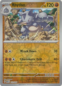 Rhydon 112/165 - Uncommon - Reverse Holo-Kantocards