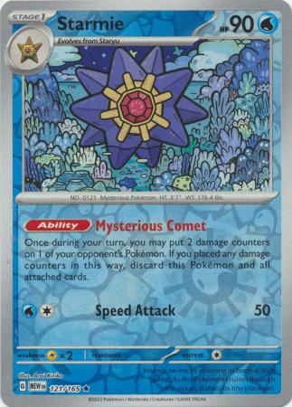 Starmie 121/165 - Rare - Reverse Holo