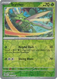 Scyther 123/165 - Uncommon - Reverse Holo-Kantocards