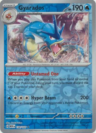 Gyarados 130/165 - Rare - Reverse Holo