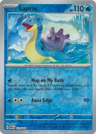 Lapras 131/165 - Uncommon - Reverse Holo