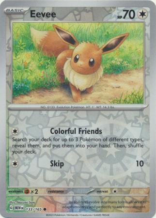 Eevee 133/165 - Common - Reverse Holo