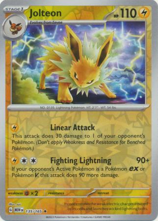 Jolteon 135/165 - Rare - Reverse Holo