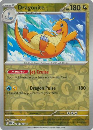 Dragonite 149/165 - Rare - Reverse Holo