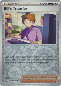 Bill's Transfer 156/165 - Uncommon - Reverse Holo-Kantocards
