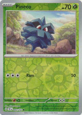 Pineco  002/162 - Common - Reverse Holo