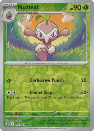 Nuzleaf  004/162 - Common - Reverse Holo
