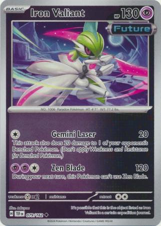 Iron Valiant - 079/162  079/162 - Uncommon - cosmos Holo