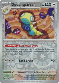 Dudunsparce 129/162 - Rare - Reverse Holo-Kantocards
