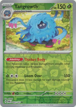 Tangrowth  002/167 - Common - Reverse Holo