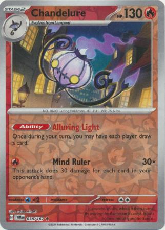 Chandelure  038/167 - Rare - Reverse Holo