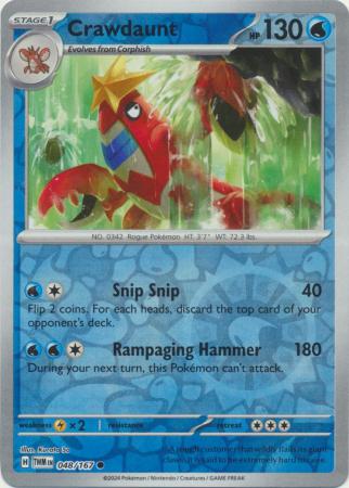 Crawdaunt  048/167 - Common - Reverse Holo