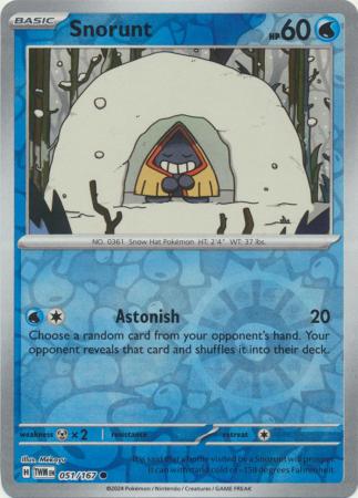 Snorunt  051/167 - Common - Reverse Holo