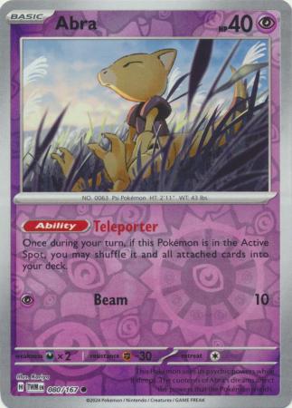 Abra  080/167 - Common - Reverse Holo