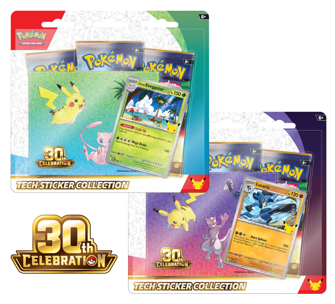 30th Celebration - Tech Sticker Collection (Par) (PREVENTA PRÓXIMAMENTE)