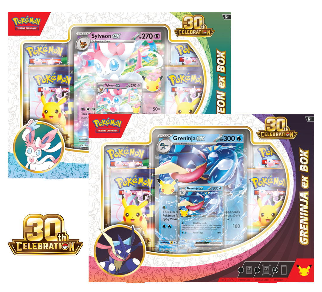 30th Celebration - Sylveon ex Box & Greninja ex Box (PREVENTA PRÓXIMAMENTE)