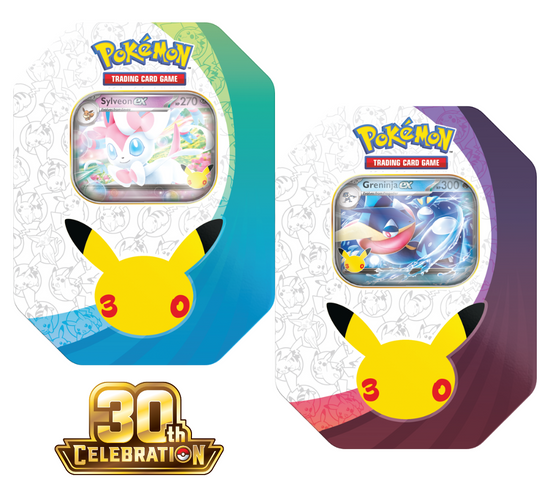 30th Celebration - Sylveon ex & Greninja ex Tin (PREVENTA PRÓXIMAMENTE)
