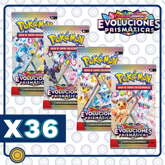 Prismatic Evolutions - 36 Booster Packs (ESPAÑOL) (Equivalente a 1 Booster Box)