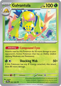 Galvantula 002/064 - Uncommon - Reverse Holo-Kantocards