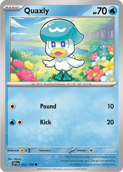 Quaxly 052/198 Holo (Paldea Collection)
