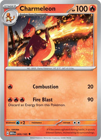 Charmeleon 005/165 - Uncommon - Reverse Holo - Español-Kantocards
