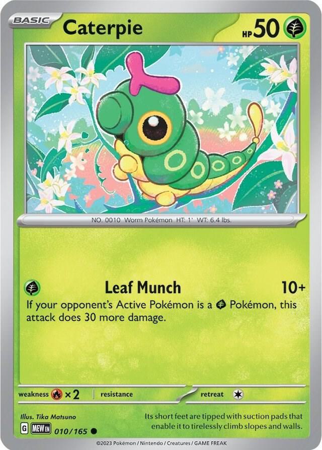 Caterpie 010/165 - Common - Reverse Holo - Español