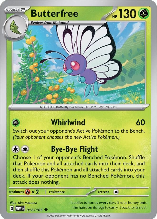 Butterfree  012/165 - Uncommon - Reverse Holo - Español