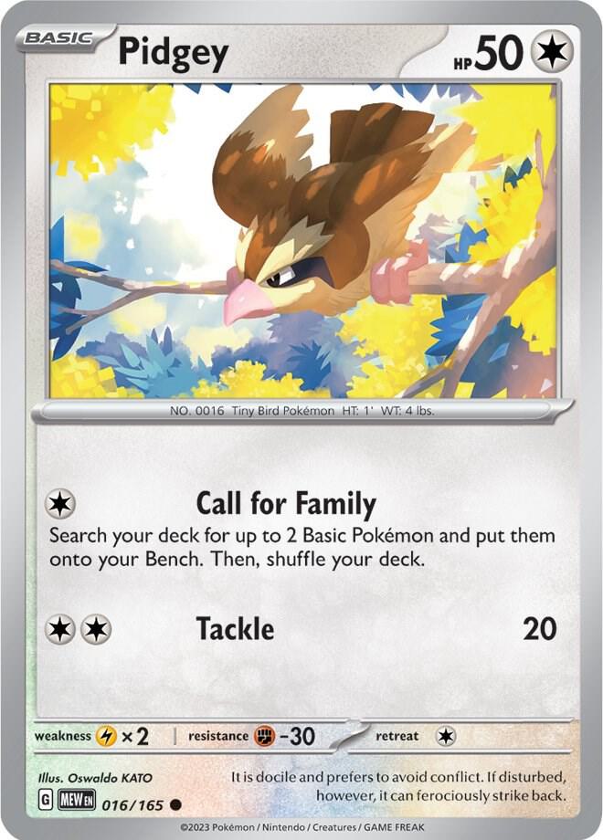 Pidgey  016/165 - Common - Reverse Holo - Español