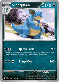 Nidoqueen 031/165 - Uncommon - Reverse Holo - Español-Kantocards