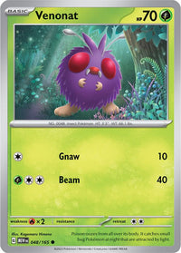 Venonat 048/165 - Common - Reverse Holo - Español-Kantocards