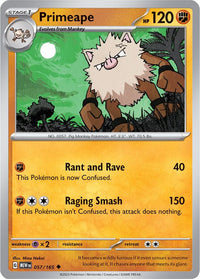 Primeape 057/165 - Uncommon - Reverse Holo - Español-Kantocards