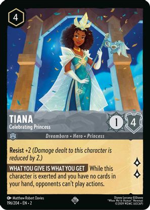 Tiana - Celebrating Princess  196/204 - Super Rare - Cold Foil
