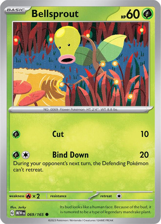 Bellsprout  069/165 - Common - Reverse Holo - Español