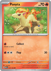 Ponyta 077/165 - Common - Reverse Holo - Español-Kantocards