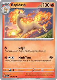 Rapidash 078/165 - Uncommon - Reverse Holo - Español-Kantocards