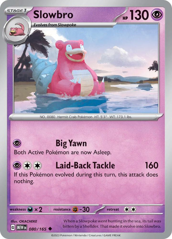 Slowbro  080/165 - Uncommon - Reverse Holo - Español