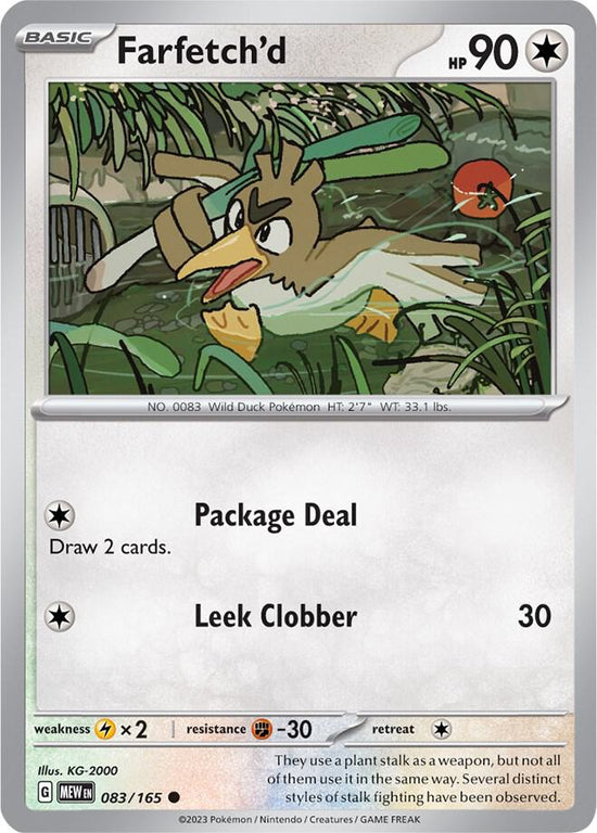 Farfetch'd  083/165 - Common - Reverse Holo - Español