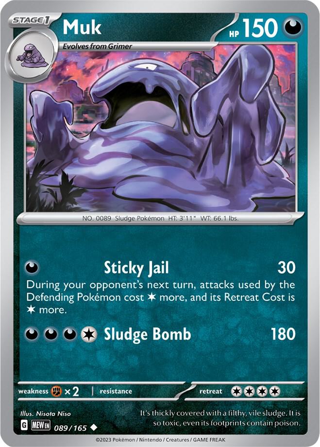 Muk  089/165 - Uncommon - Reverse Holo - Español