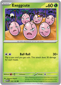 Exeggcute 102/165 - Common - Reverse Holo - Español-Kantocards