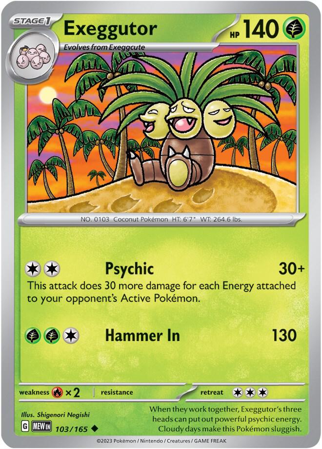 Exeggutor  103/165 - Uncommon - Reverse Holo - Español