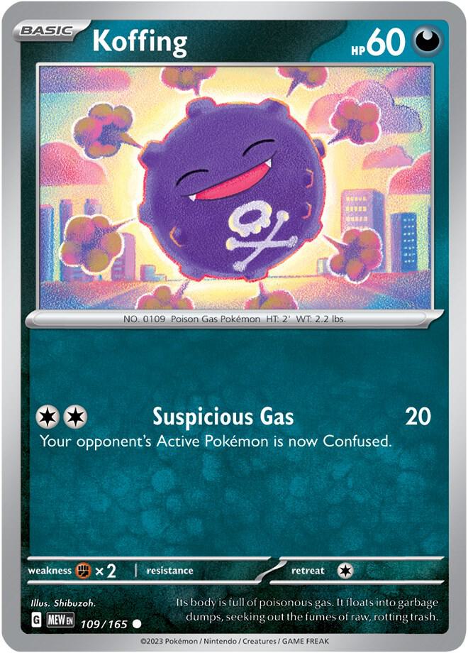 Koffing  109/165 - Common - Reverse Holo - Español