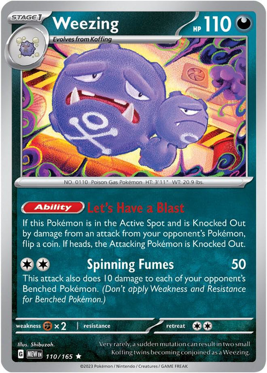 Weezing  110/165 - Rare - Reverse Holo - Español