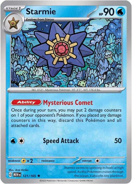 Starmie 121/165 - Rare - Holo - Español