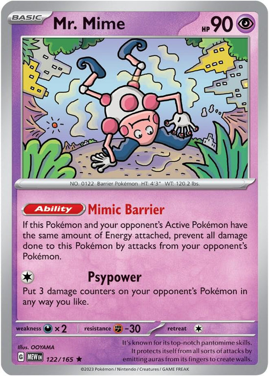 Mr. Mime 122/165 - Rare - Holo - Español