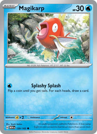 Magikarp 129/165 - Common - Reverse Holo - Español-Kantocards